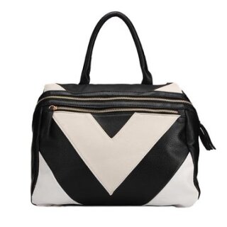 Color Block Shoulder Handbag