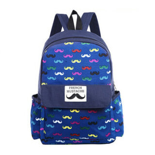 French Moustache Trendy Backpack