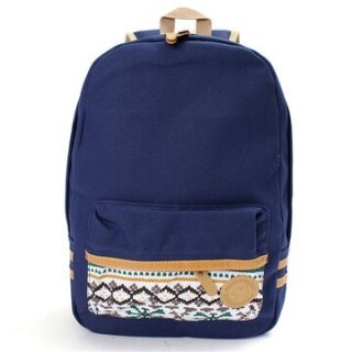 Canvas Ethnic Travel Satchel Backpack