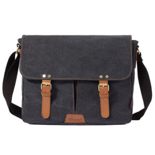 Denim Canvas Messenger Bag