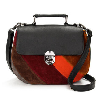 Elegant Contrast Color Shell Design Shoulder Bag