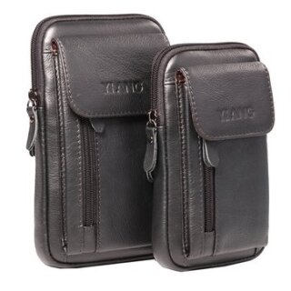 Genuine Leather 5.5-7″ Cell Phone Shoulder Bag for Men