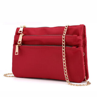 Pure Color Multi-pockets Shoulder Crossbody Bag