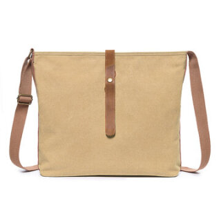 Suede Shoulder Bag with Leather Straps