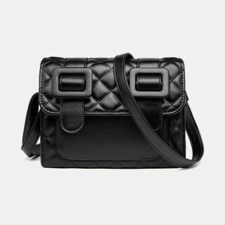 Luxury Solid Quilted Crossbody Bag