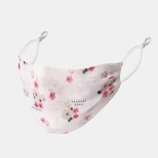 Printed Girly Floral Chiffon Face Mask