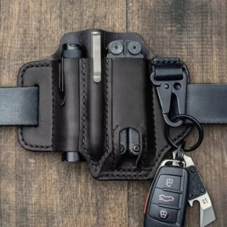 Belt Loop EDC Genuine Leather Multi Tool Sheath