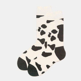 Cow texture cotton socks 