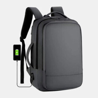 Oxford 15.6 Inch USB Charging Multi-pocket Laptop Backpack